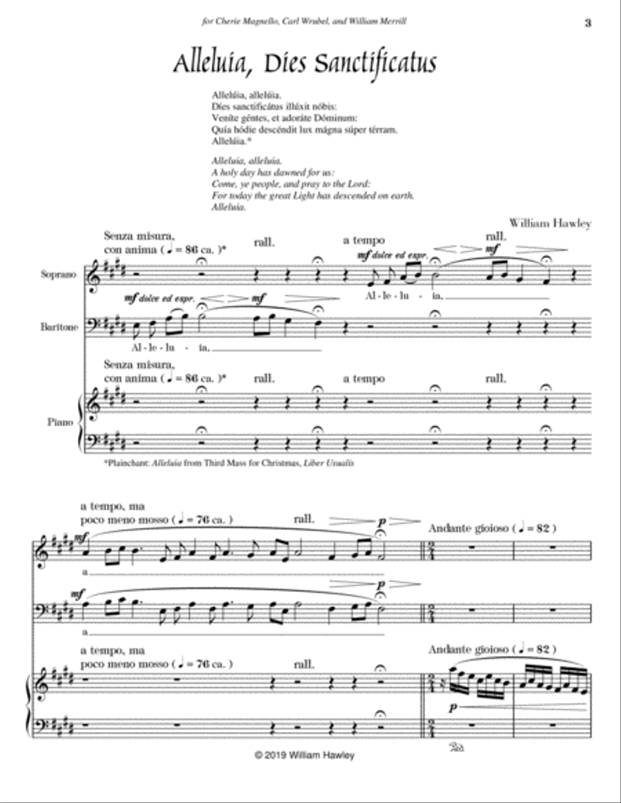 Alleluia, Dies Sanctificatus (Duet Version) Alleluia, Dies Sanctificatus (Duet Version) Small Ensemble scores gallery preview page 3