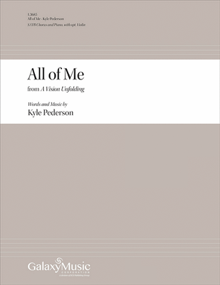 Book cover for All of Me: from A Vision Unfolding (Violin Part)