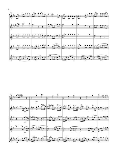 Recordare (from "Requiem") (F) (Saxophone Quintet - 2 Alto, 2 Ten, 1 Bari)