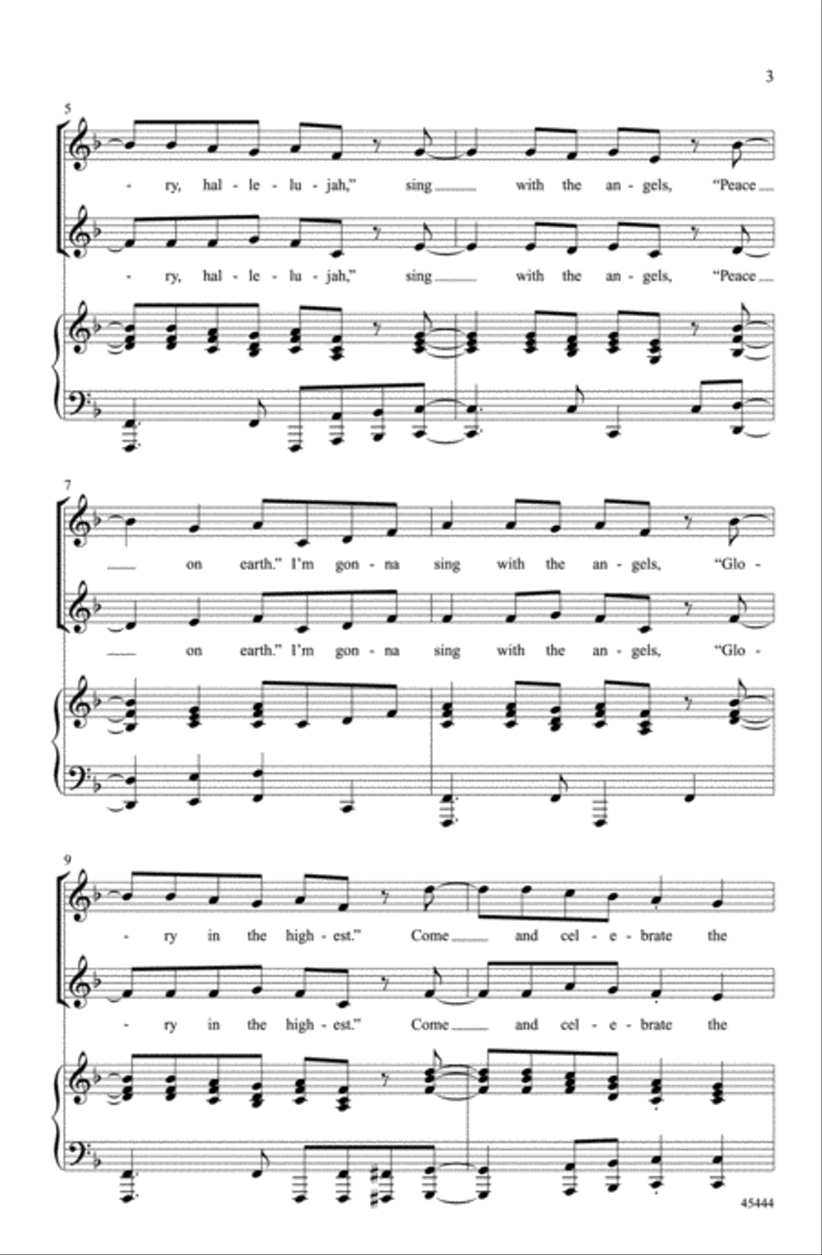 Sing with the Angels Sing with the Angels Choir scores gallery preview page 2