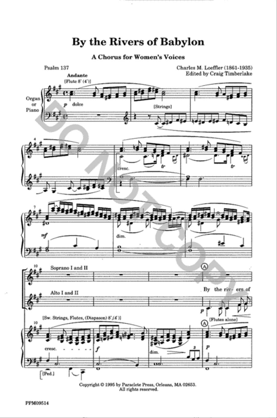 By the Rivers of Babylon SSAA scores gallery preview page 2