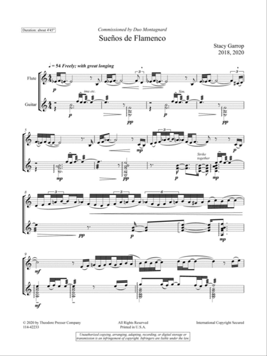 Sueños de Flamenco Chamber Music scores gallery preview page 2