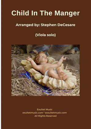 Book cover for Child In The Manger (Viola solo and Piano)