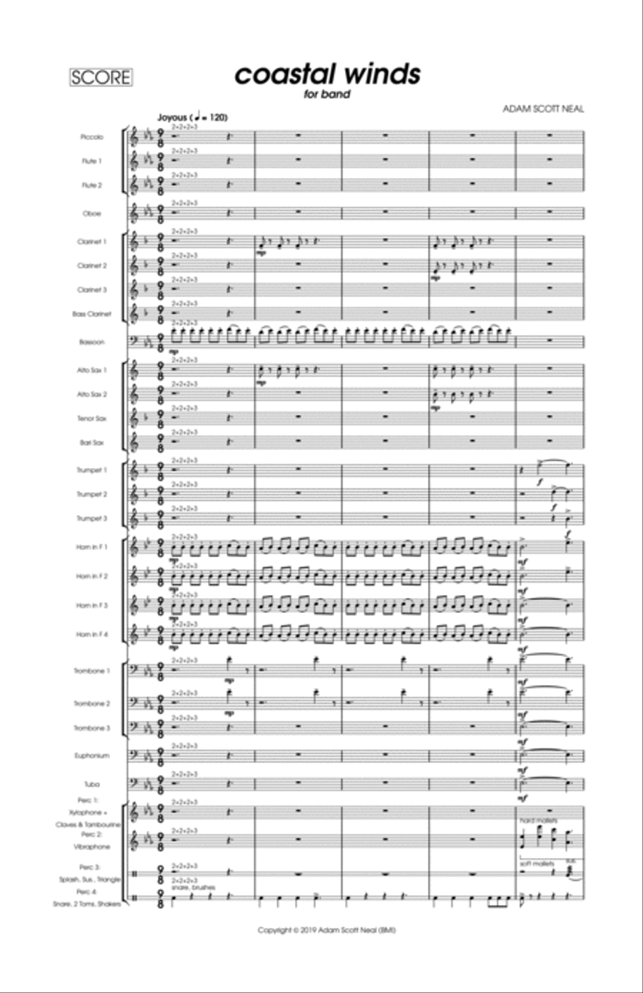 coastal winds Concert Band scores gallery preview page 4