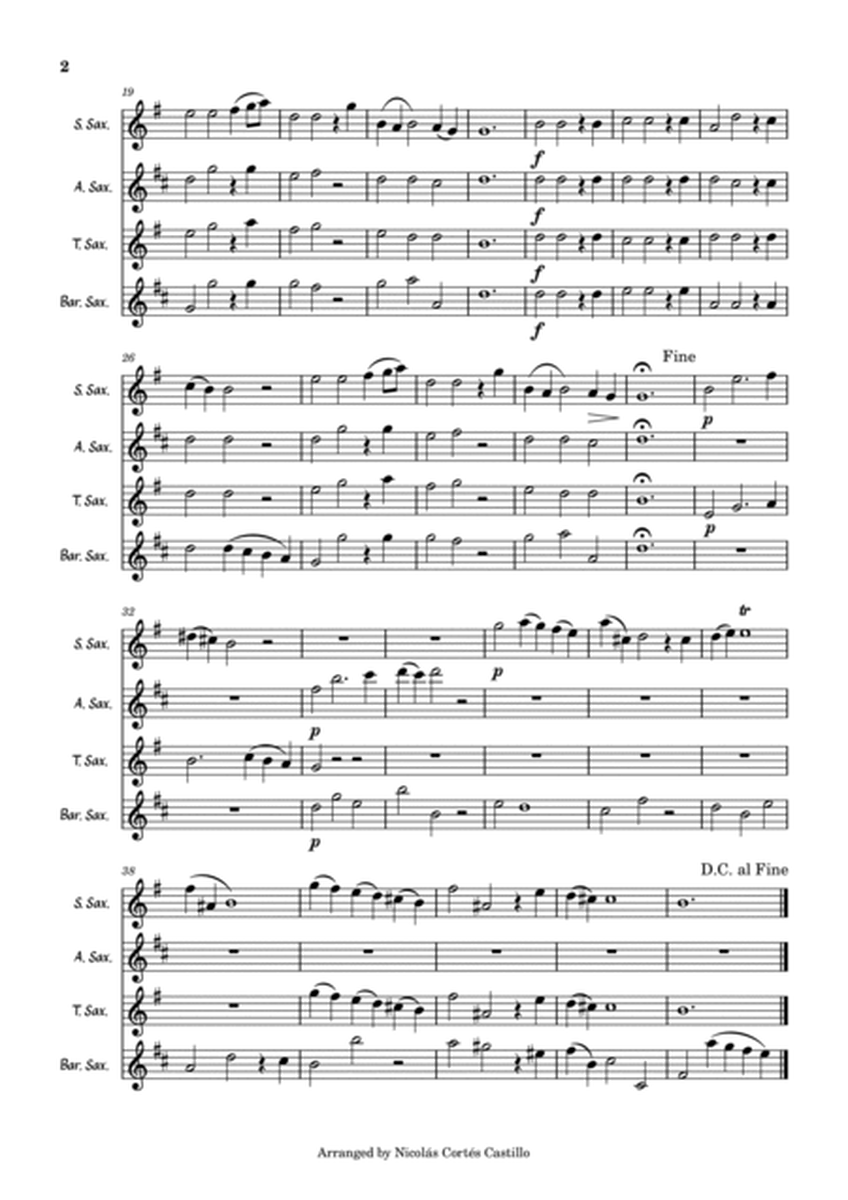 Handel - Lascia ch'io pianga - Saxophone Quartet image number null