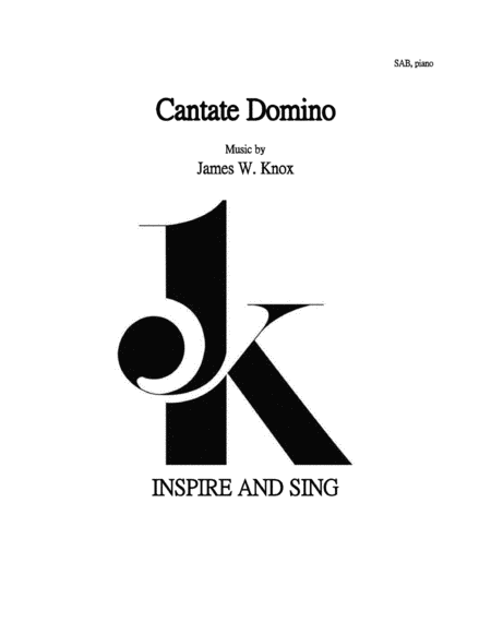Cantate Domino SAB, piano version image number null