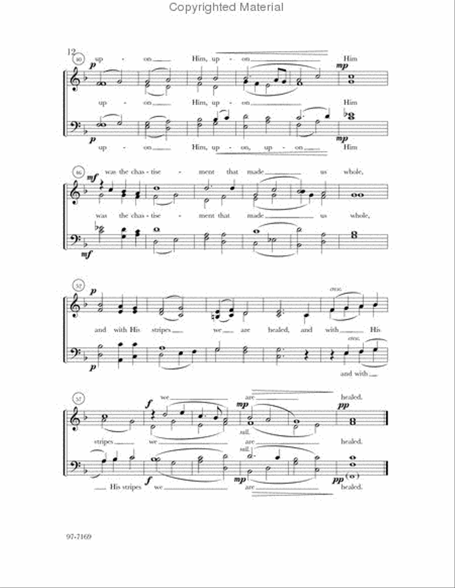 The Seven Words from the Cross (Hillert) 4-Part scores gallery preview page 4
