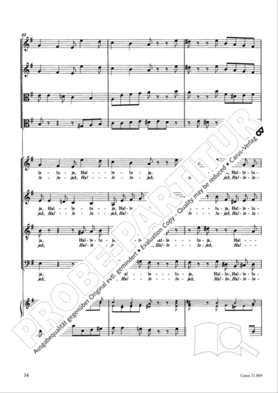 Christ lay in death's cold prison (Christ lag in Todesbanden) 4-Part scores gallery preview page 35