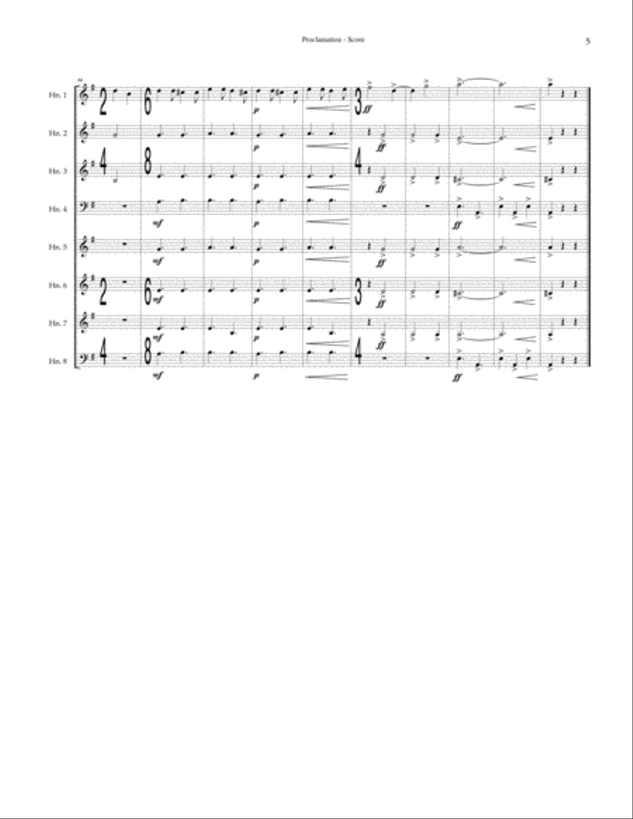 Proclamation Horn scores gallery preview page 6
