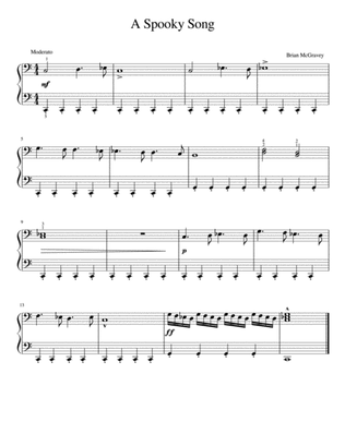 A Spooky Song (both hands playing in Bass Clef)