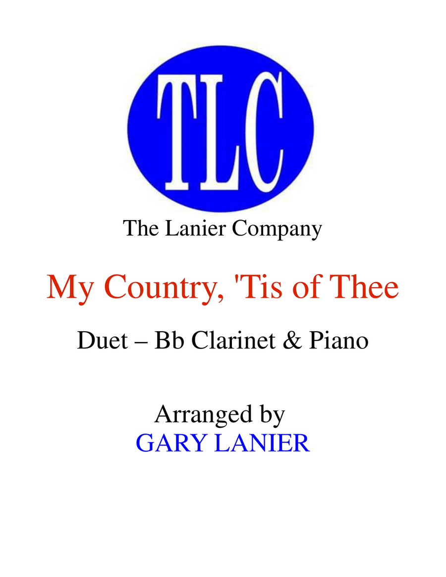 MY COUNTRY, ‘TIS OF THEE (Duet – Bb Clarinet and Piano/Score and Parts) Woodwind Duet scores gallery preview page 1