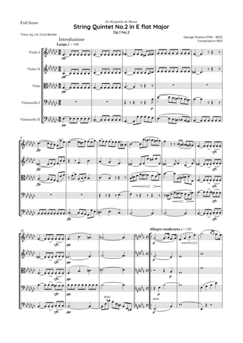Onslow - String Quintet No.2 in E flat Major, Op.1 No.2 image number null