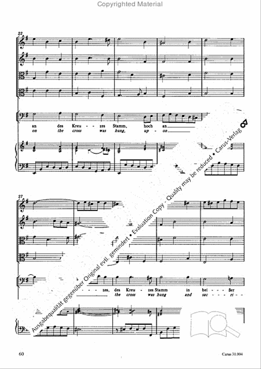 Christ lay in death's cold prison (Christ lag in Todesbanden) 4-Part scores gallery preview page 58