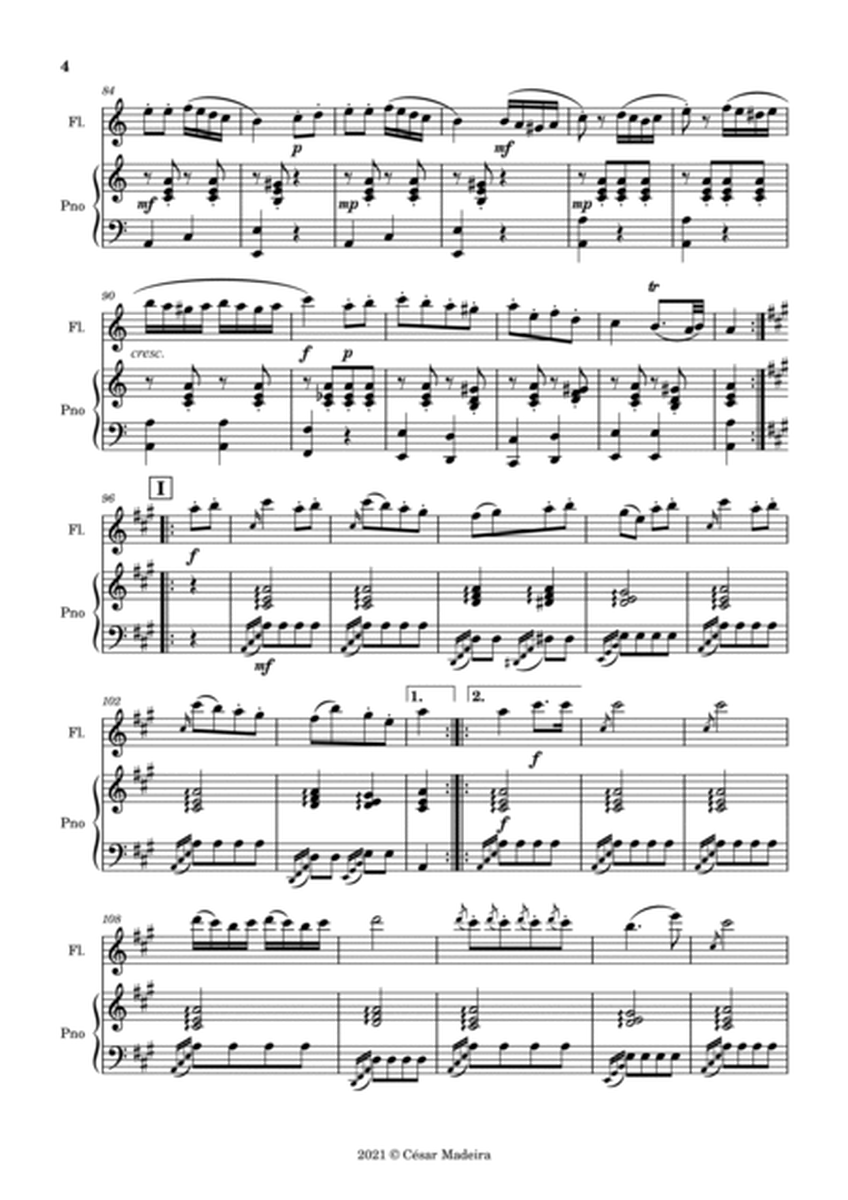 Turkish March by Mozart - Flute and Piano (Full Score and Parts) image number null