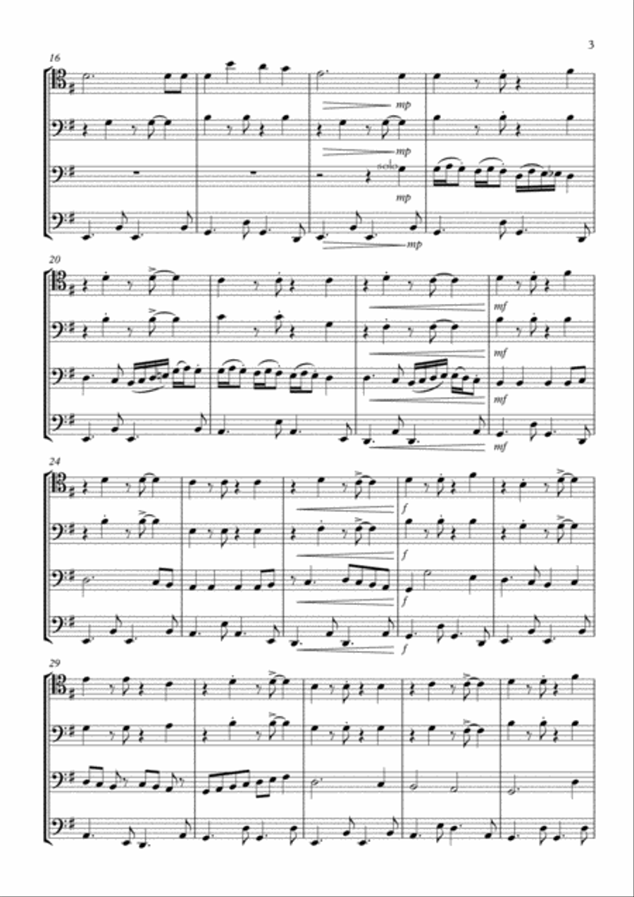 Christmas Suite Bassoon Quartet scores gallery preview page 3