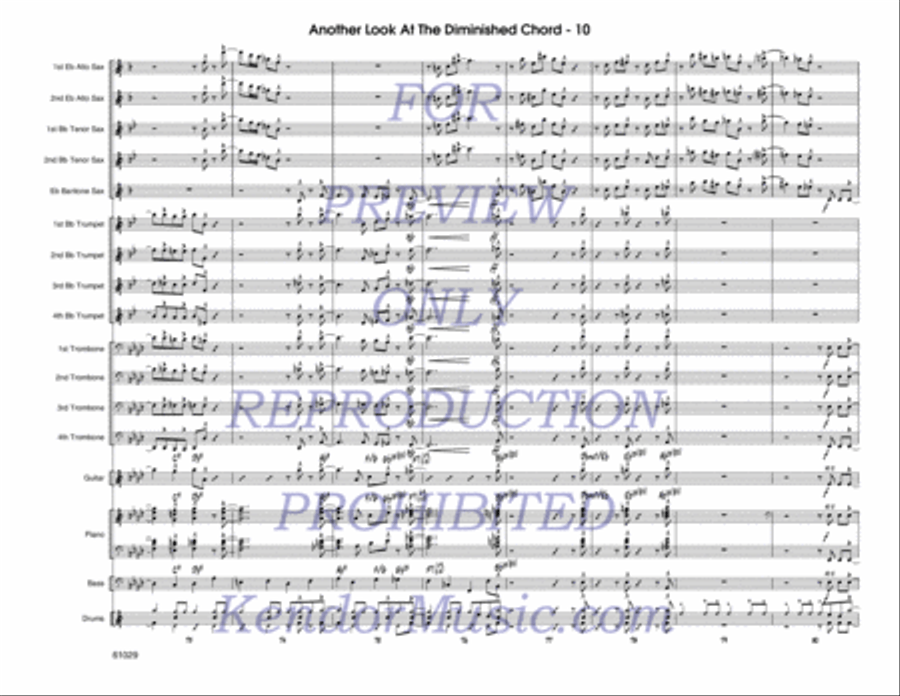 Another Look At The Diminished Chord Jazz Ensemble scores gallery preview page 11