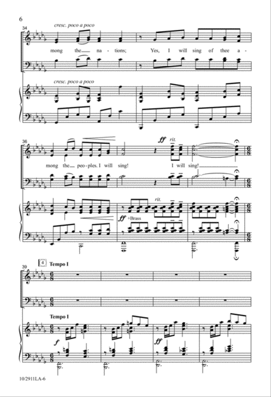 We Will Lift Up Our Hearts 4-Part scores gallery preview page 6