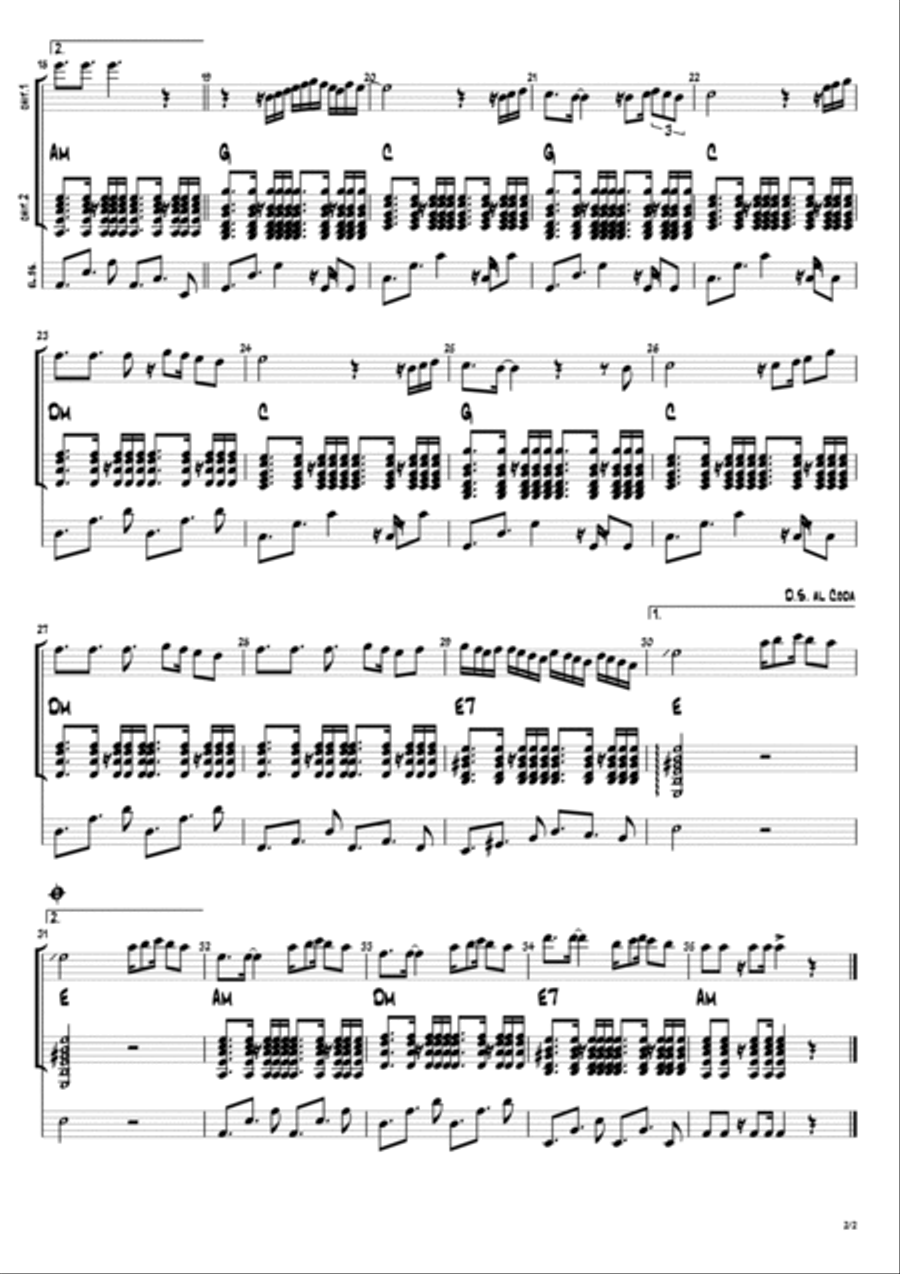 2 The Night 2 The Night Classical Guitar scores gallery preview page 2