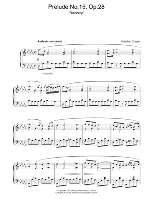 Book cover for Prelude In Db Major, Op. 28, No. 15 (Raindrop)