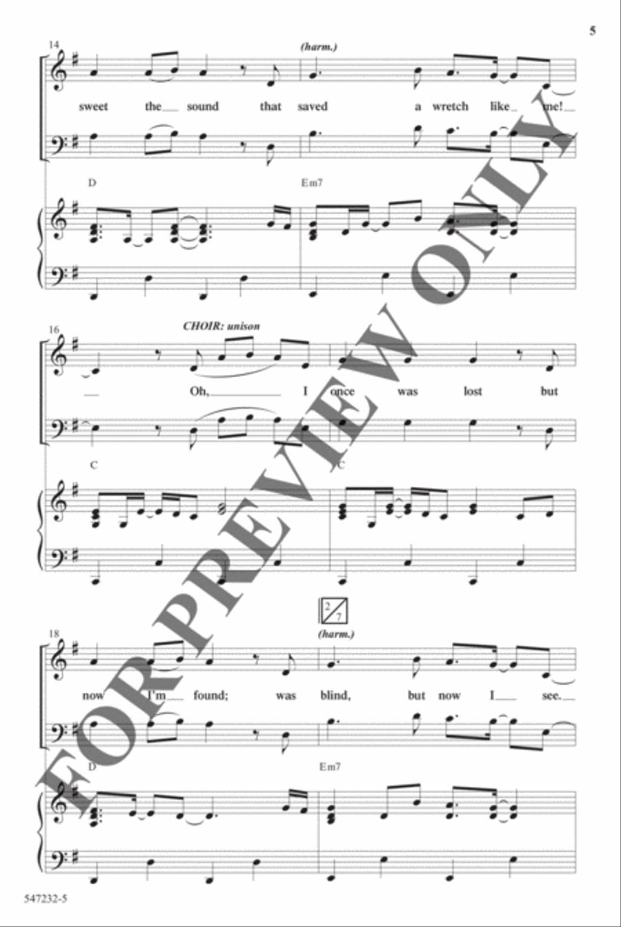 Broken Vessels (Amazing Grace) - Anthem 4-Part scores gallery preview page 4