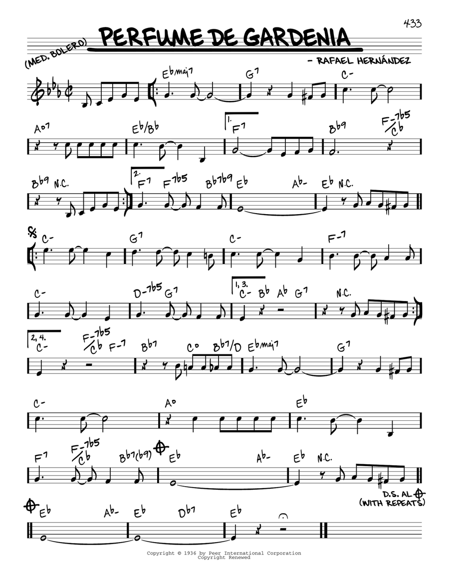 Perfume De Gardenia Piano scores gallery preview page 1