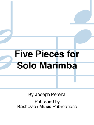 Book cover for Five Pieces for Solo Marimba