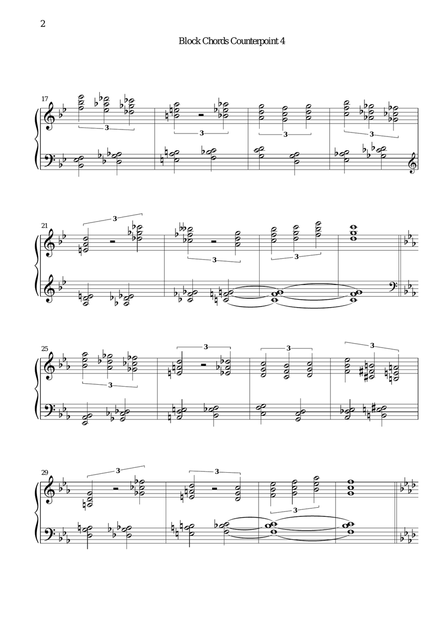 Block Chords Counterpoint 4 Piano Method scores gallery preview page 2