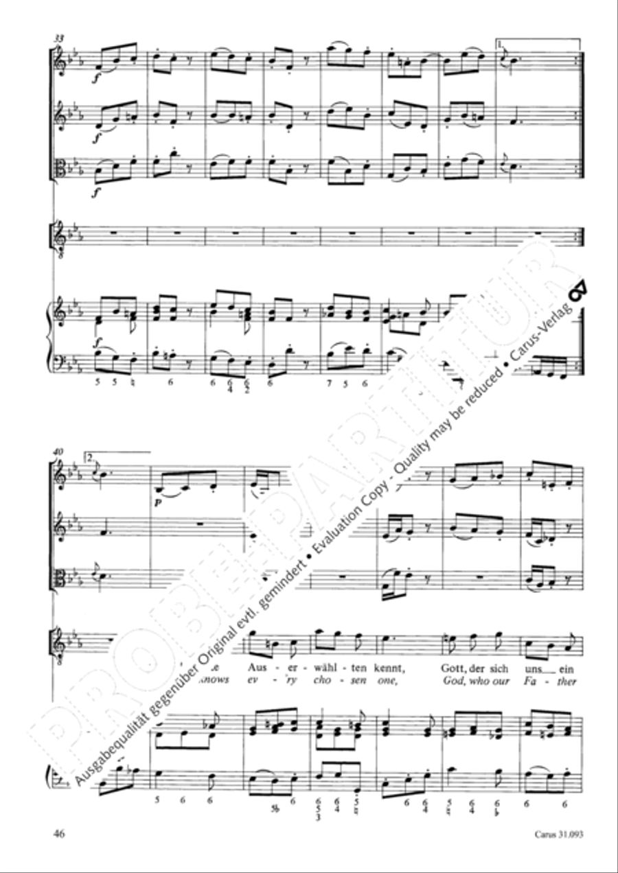 All those who seek God's sov'reign guidance (Wer nur den lieben Gott lasst walten) 4-Part scores gallery preview page 47