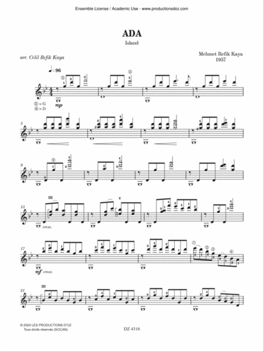 Ada Classical Guitar scores gallery preview page 2