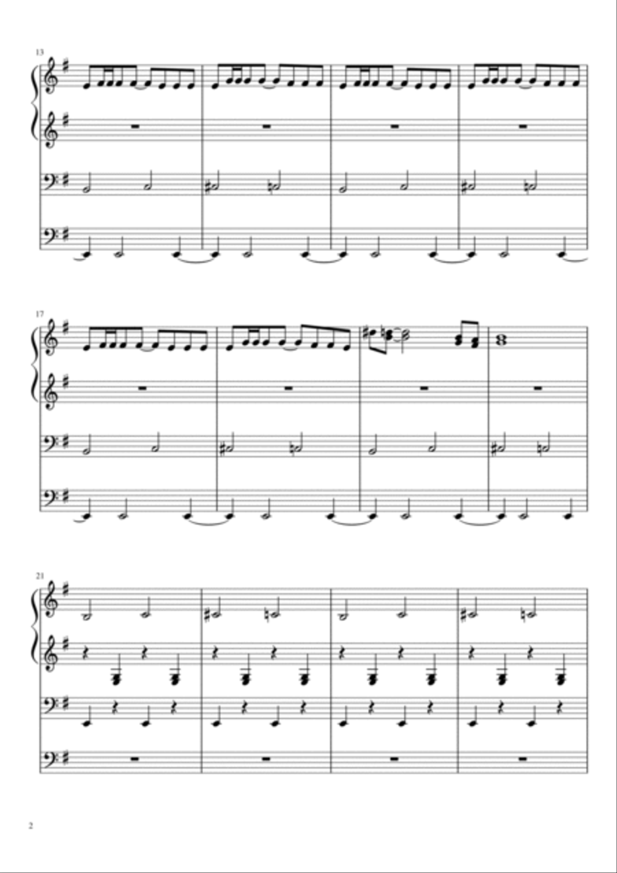 James Bond Theme James Bond Theme 1 Piano, 4-Hands scores gallery preview page 2