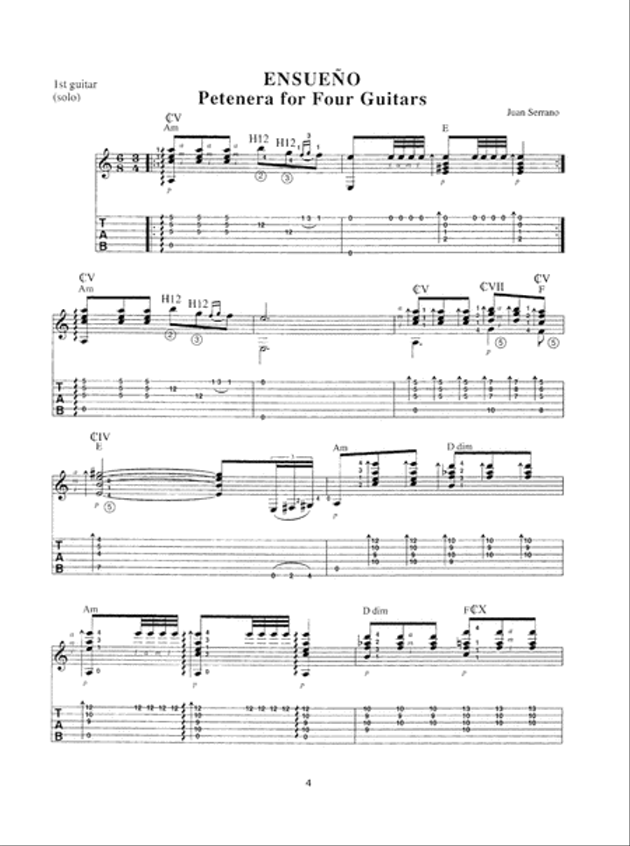 Juan Serrano - Flamenco Guitar Solos Acoustic Guitar scores gallery preview page 6