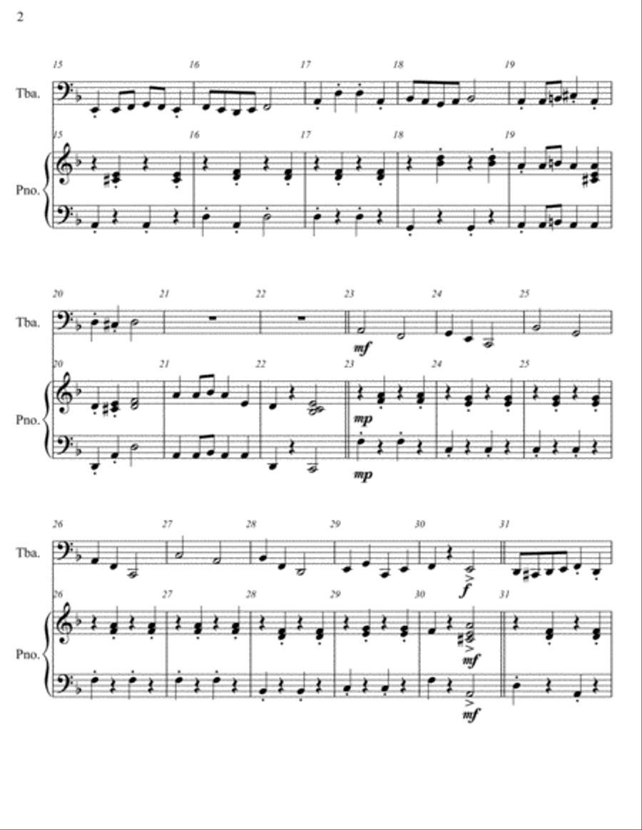 Down in the Dungeon - Tuba Tuba scores gallery preview page 3