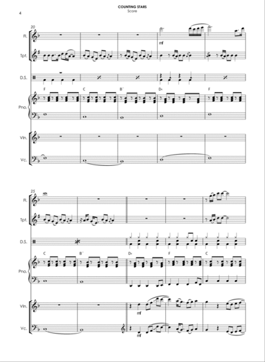 Counting Stars Small Ensemble scores gallery preview page 4