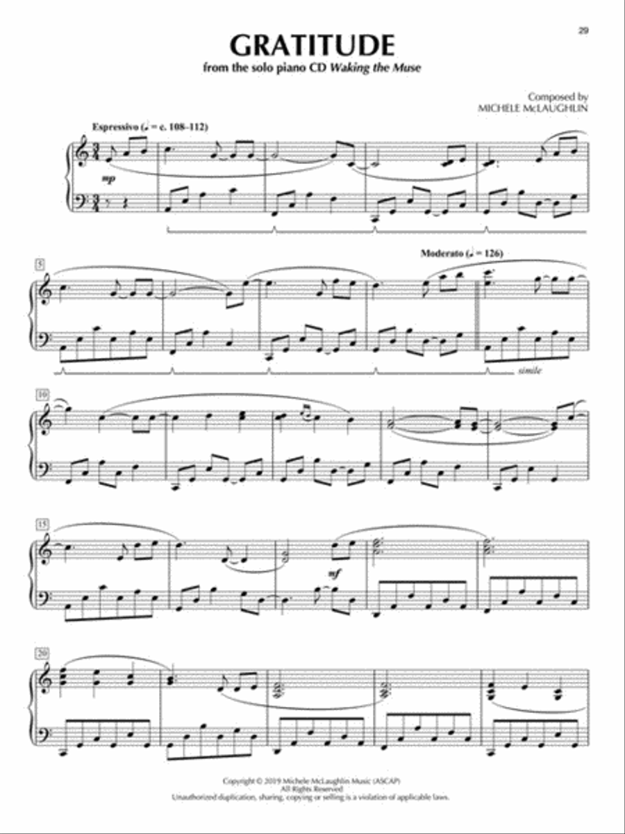 Michele McLaughlin – Piano Sheet Music Collection