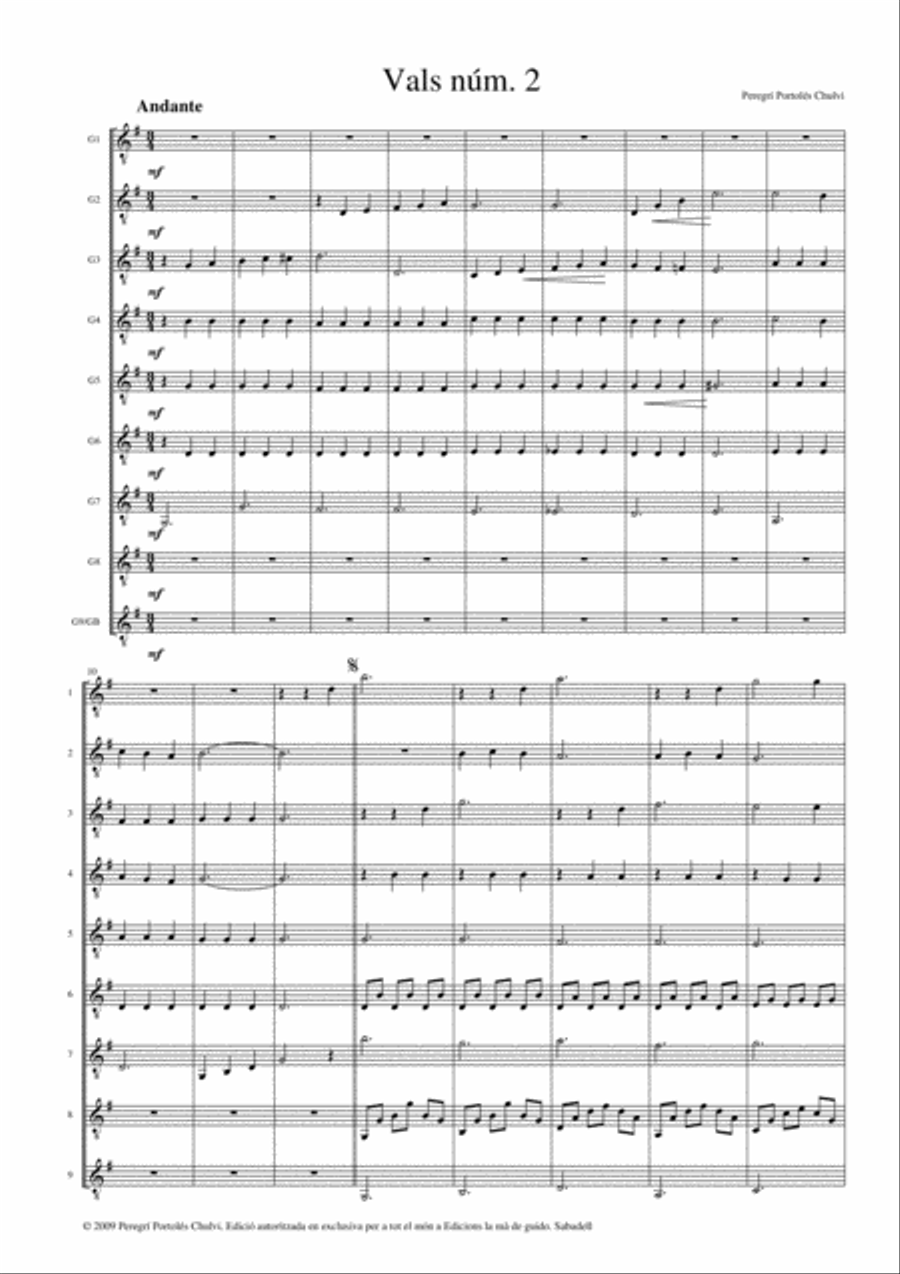 Vals núm. 2 Vals núm. 2 Classical Guitar scores gallery preview page 5