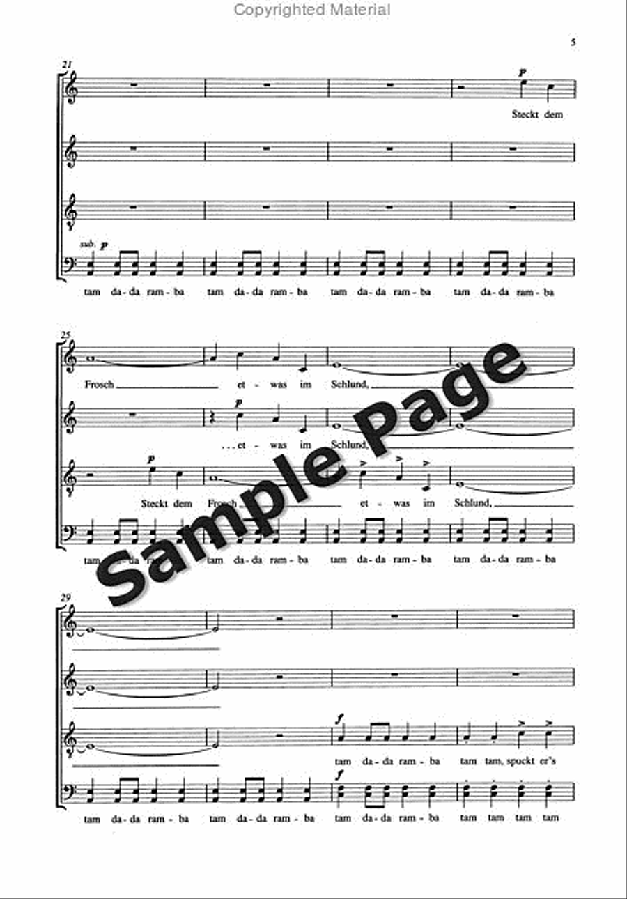 Spucken & Schluckensatb A Cappella 4-Part scores gallery preview page 6