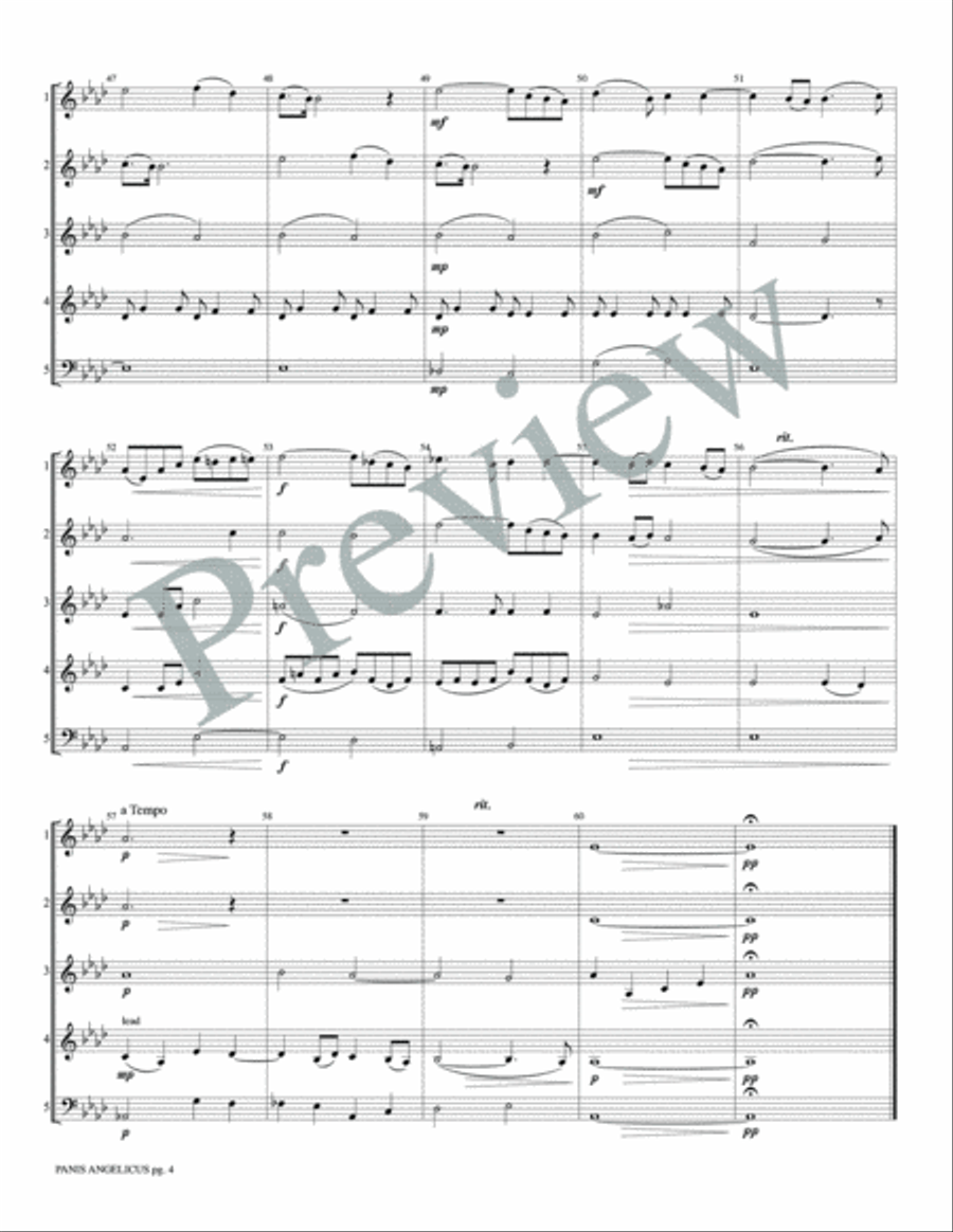 Panis Angelicus Woodwind Quartet scores gallery preview page 6
