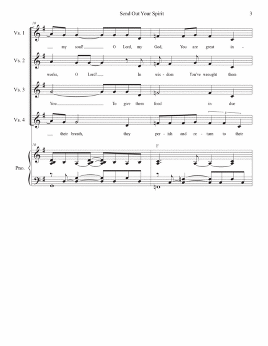 Send Out Your Spirit (Psalm 104) (Vocal Quartet - (SATB) image number null