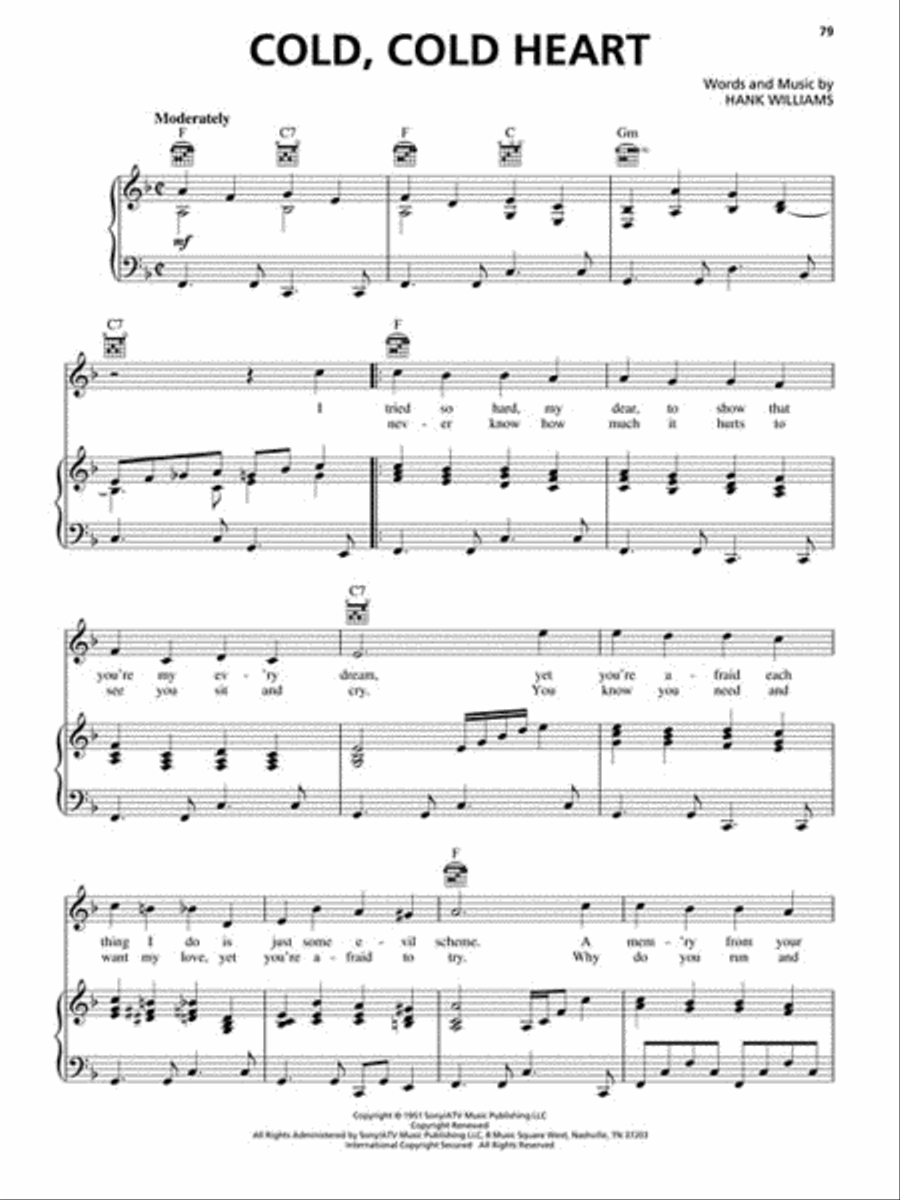 The Great American Songbook – Country Piano, Vocal, Guitar scores gallery preview page 3