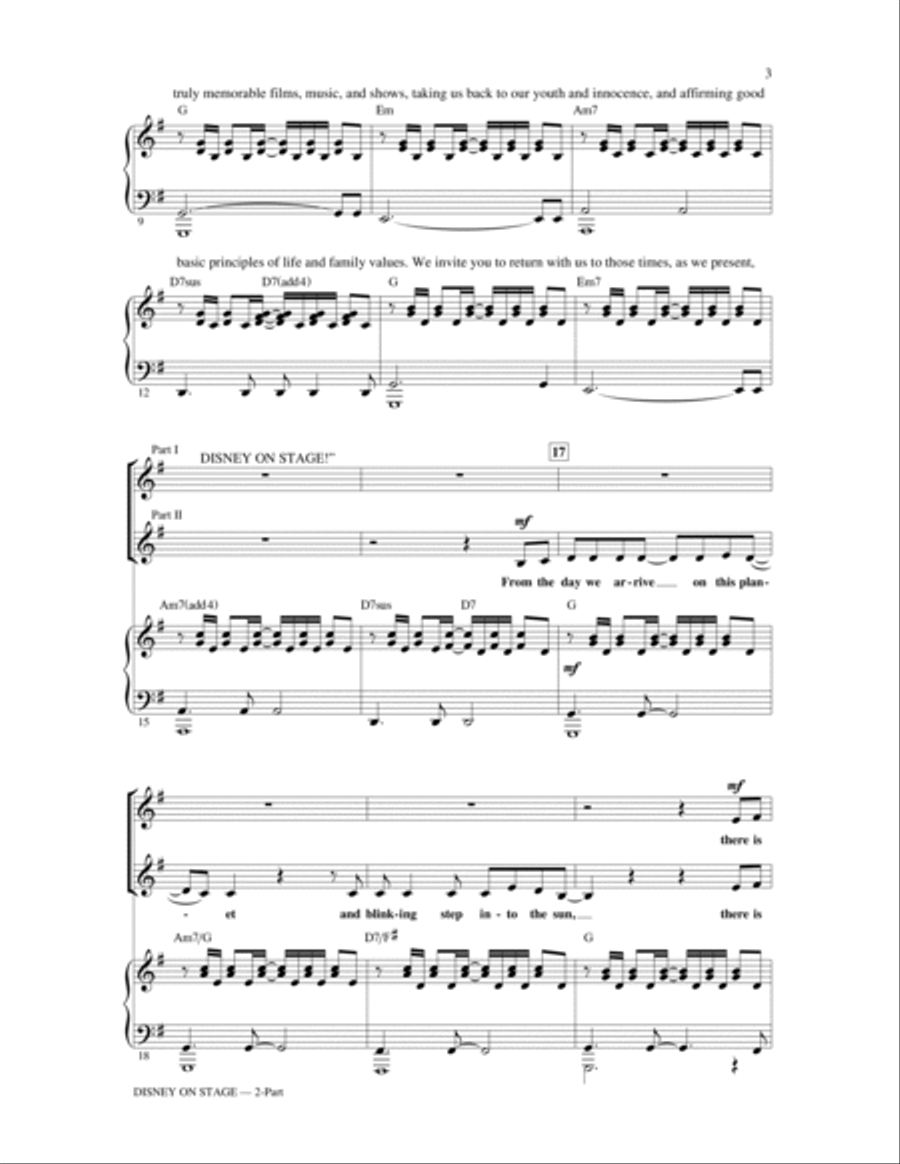 Disney On Stage (Medley) Disney On Stage (Medley) 2-Part scores gallery preview page 2