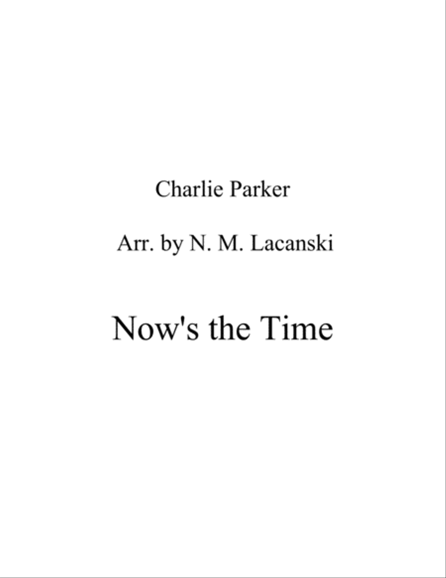 Now's The Time Piano scores gallery preview page 1