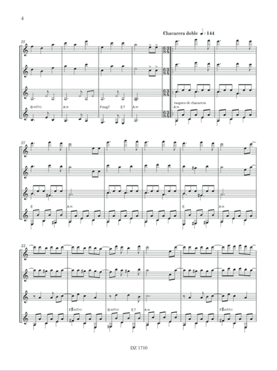 Suite Tricastine - Vidala y Chacarera Guitar Ensemble scores gallery preview page 5