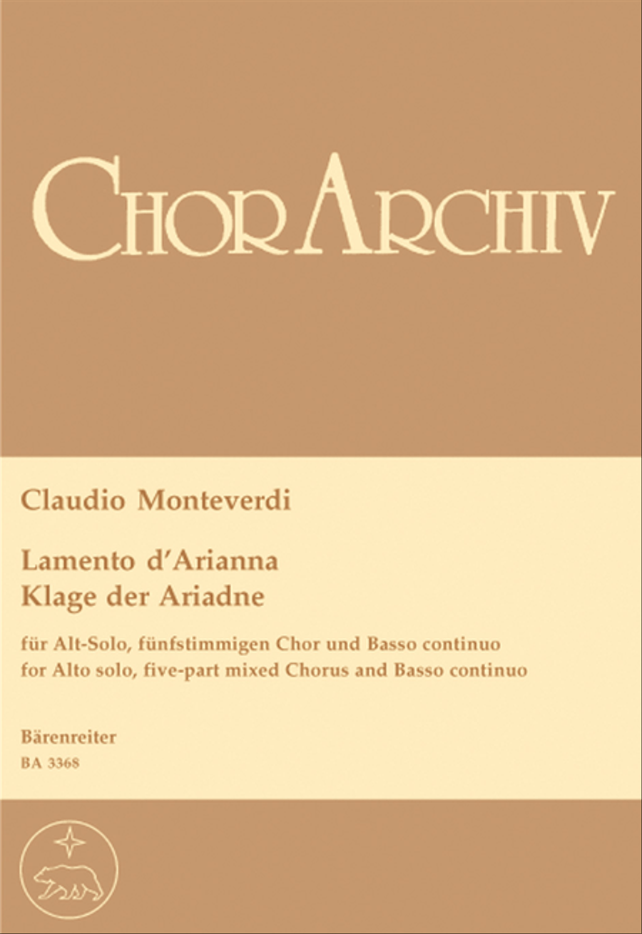 Lamento d'Arianna - Klage der Ariadne SSATB scores gallery preview page 1