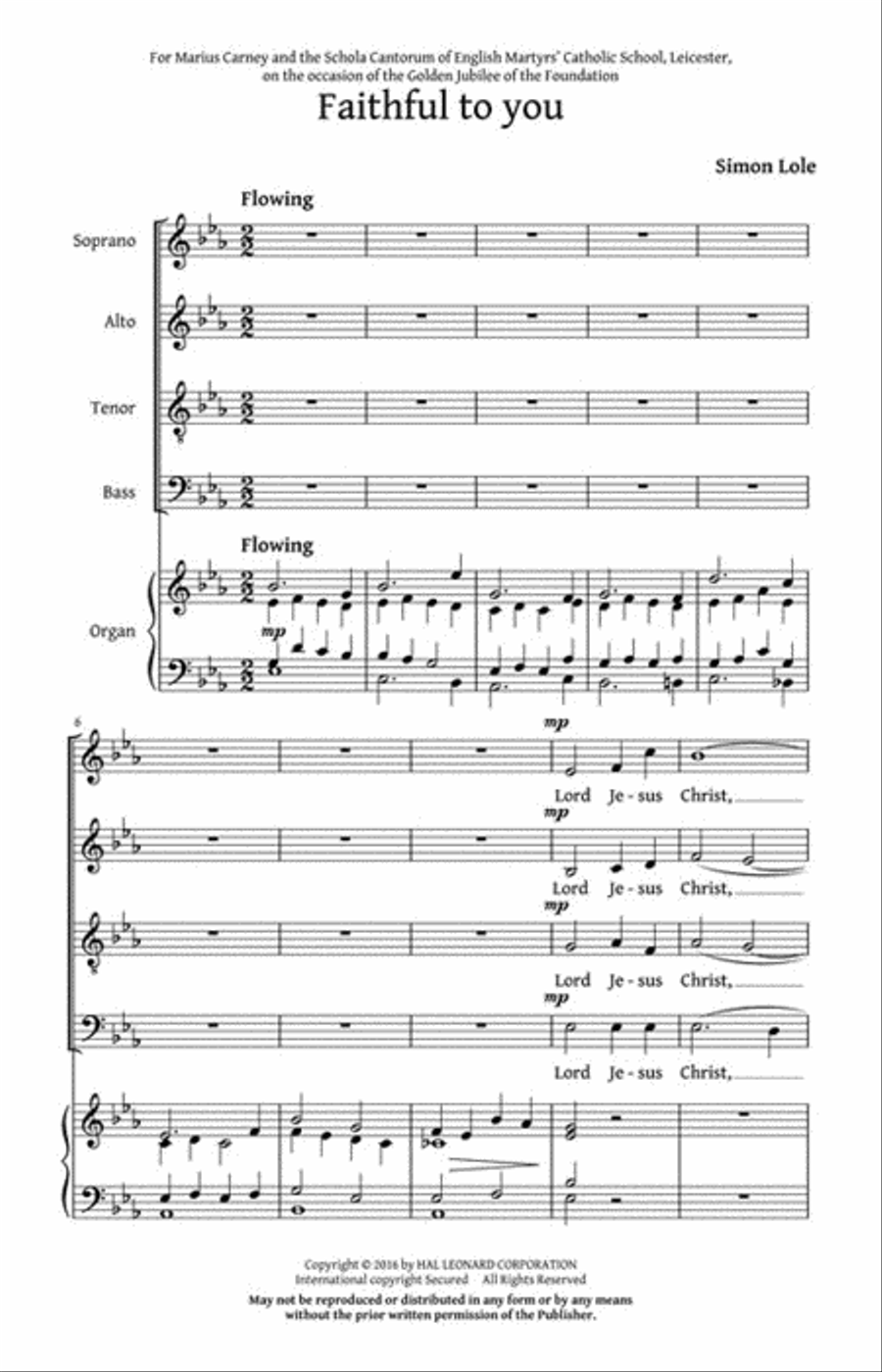 Faithful to You 4-Part scores gallery preview page 2