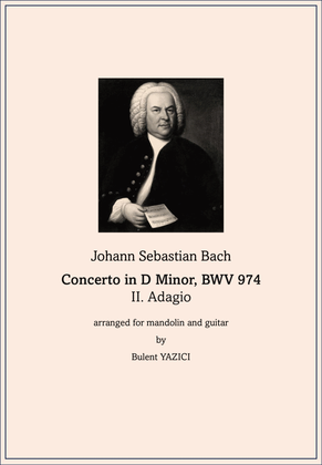 Book cover for Concerto in D Minor, BWV 974: II. Adagio