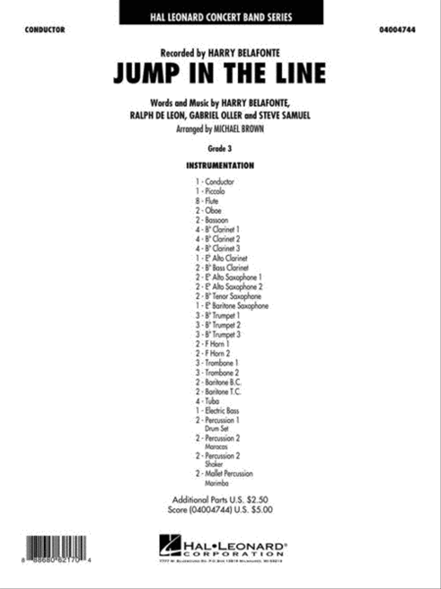Jump in the Line Concert Band scores gallery preview page 3