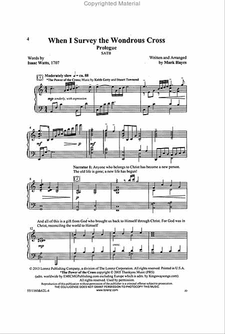 The Power of the Cross 4-Part scores gallery preview page 2