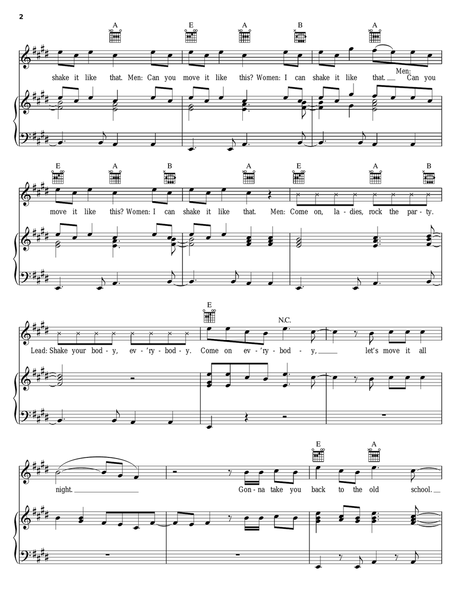 Move It Like This Move It Like This Piano, Vocal, Guitar scores gallery preview page 2