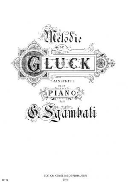 Melodie de Gluck : pour piano