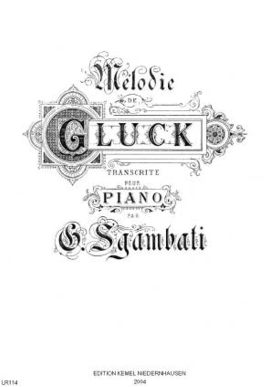 Melodie de Gluck Piano Solo scores gallery preview page 1
